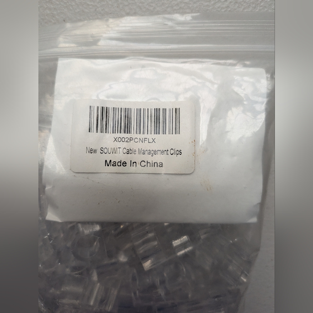 Cable Management Clips Adhesive Clear - Picture 2 of 3